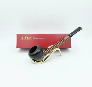 Falcon Extra AN10 Bronze Straight Stem Pipe with Smooth Apple Bowl - New