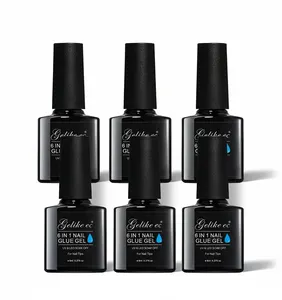 6x Gelike 6 in 1 Nail Glue Gel for Acrylic Tips Long Lasting, UV Curing Needed
