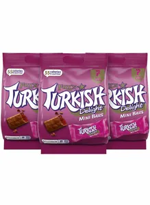 Fry's Turkish Delight Mini Chocolate Bars 105g x 3 Pack New