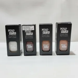 Mine Vital Halal Breathable Nail Enamel Nail Polish Set, 4 Pack