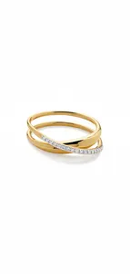 Monica Vinader Nura 18ct Gold Vermeil Lab Grown Diamond Wrap Ring New