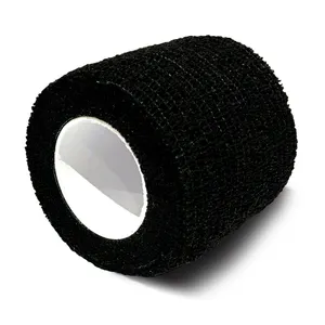 Black Cohesive Elastic Bandage, Sport, Equestrian,Tattoo & Veterinary. 12 Rolls