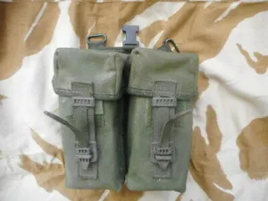 GENUINE british army GULF WAR 1 og green PLCE WEBBING LEFT amm0 POUCH b20 sas
